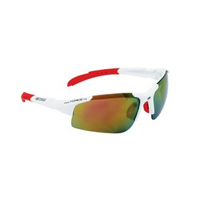 Brýle FORCE SPORT bílé, červená skla - AKCE